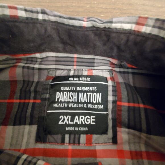 Parish Nation Scully Snap Up Western Plaid 2XL Shirt Canvas, Roll-Tab‎ Sleeves - Picture 7 of 16